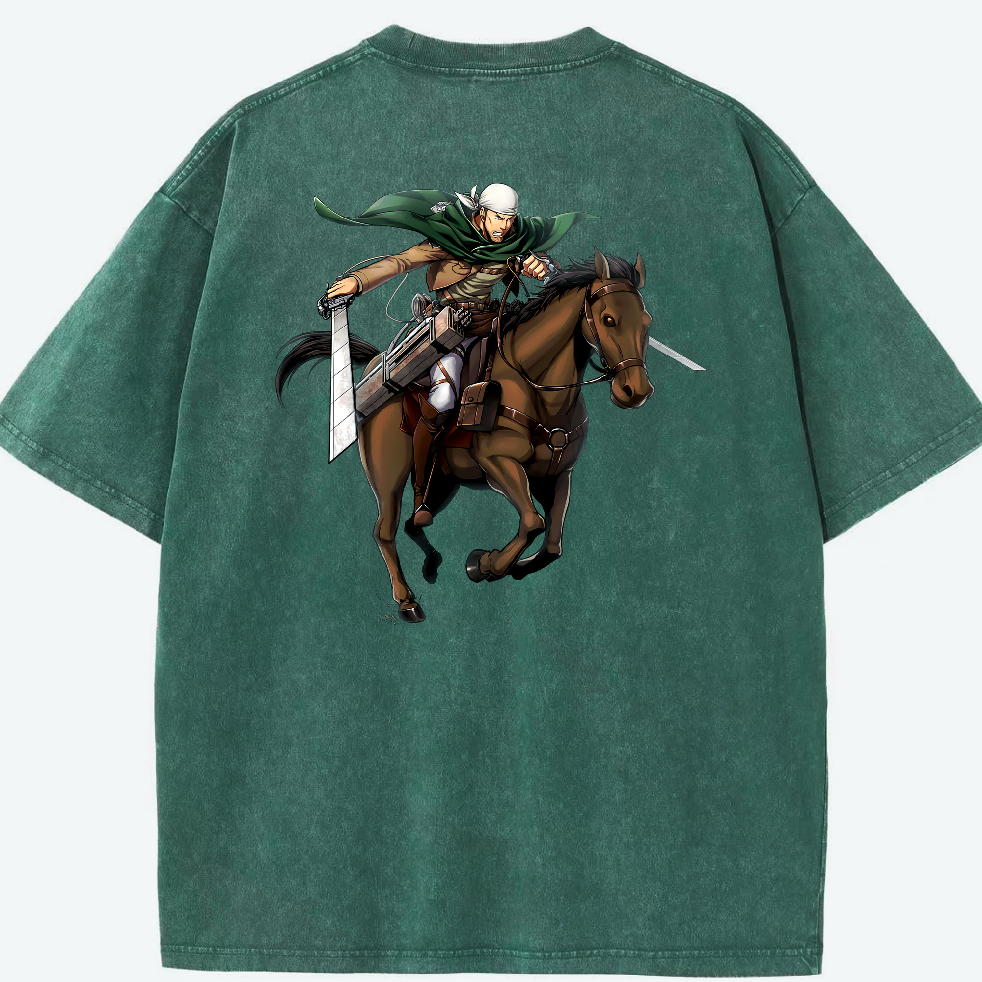 （画像用） 進撃の巨人 Attack on Titan 綿100% ヴィンテージ風 半袖Tシャツ（背面プリント）